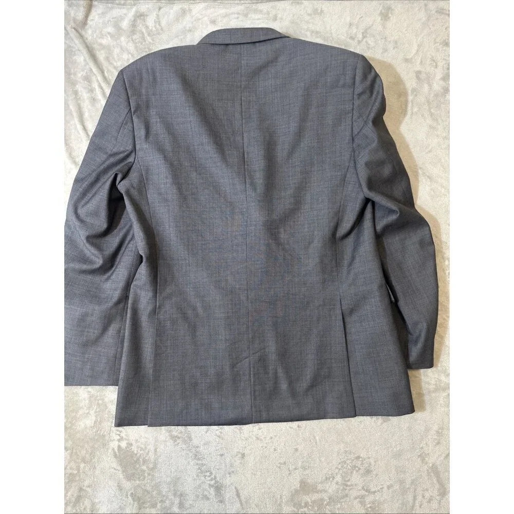 Tommy Hilfiger 100% Wool Blazer Sport Coat Gray 2 Button Size 42L